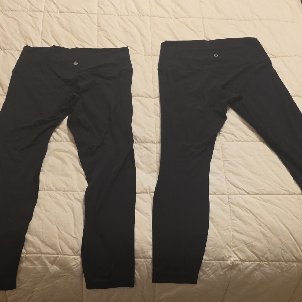LULULEMON LEGGINGS 2 PAIR SIZE 10